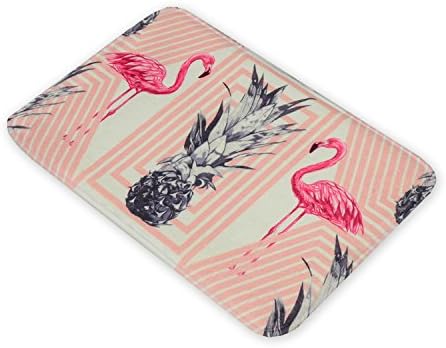 Fashion Carpet Flamingo and Palm Tree Pineapple American Flannel Floor Mat Non Slip Bath Mat for Living Room Rectangular Alfombras Bathroom Carpets Kitchen Rugs Kids Bedroom