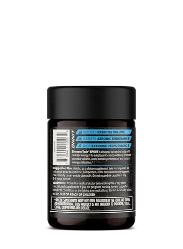 ONNIT Shroom Tech Sport Daily Exercise Support Capsules, Pre Workout Supplement with Cordyceps Mushrooms, Caffeine-Free Dietary Supplement for Daily Energy Support, 28 Count