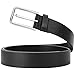 SOPONDER Belts for Men Black and Brown Leather Belts Big and Tall Black and Silver Buckles Dress Belts All Sizes