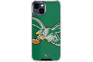 Skinit Clear Phone Case Compatible with iPhone 15 - Officially Licensed NFL Philadelphia Eagles Retro Logo Design