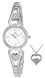 Bulova Women's 96X122 Bracelet Watch and Pendant Set