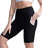 TYUIO High Waist Yoga Shorts Women Gym Workout Running Short Leggings w Pockets