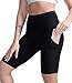 TYUIO Women High Waist Yoga Shorts Side Pocket Gym Workout Running Biker Shorts