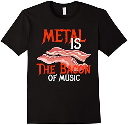 Mens Metal Is The Bacon Of Music - Funny Music T-Shirt Large Black