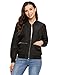 Beyove Women Classic Bomber Jacket Windbreaker Zipper Quilted Lightweight Coat