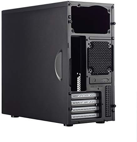 Core 1100 - Mini Tower Computer Case - mATX - High Airflow And Cooling - 1x 120mm Silent Fan Included - Brushed Aluminium - Black