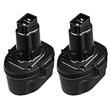 Powerextra Upgraded 2 Pack 7.2V 3000mAh NI-MH Battery for Dewalt DE9057 DE9085 DW9057 DW920K DW920K2 DW925K DW925K2 DW968K Dewalt 7.2V Battery