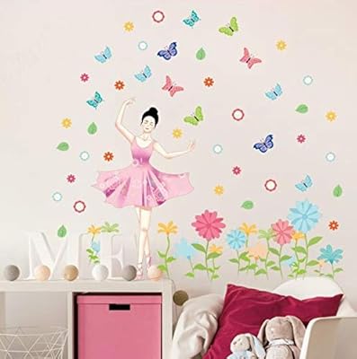 Creative Lovely Dancing Girl Wall Stickers Living Room Children