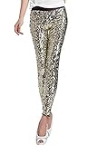 Imixcity Women`s Bling Sequins Cotton Slim Skinny Leggings Casual Pants