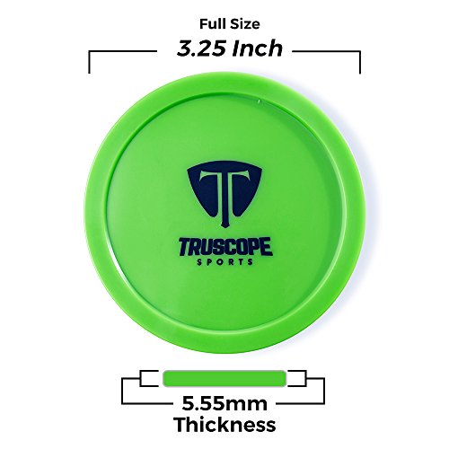 Truscope Sports 12 Pack 3 1/4 Inch Air Hockey Pucks (Green)