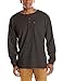 Key Apparel Men's Heavyweight 3-Button Long Sleeve Henley Pocket T-Shirt, Black, Medium