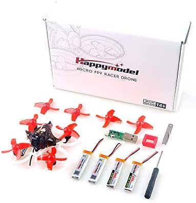 FEICHAO Happymodel Mobula7 75mm Crazybee F3 Pro OSD 2S Whoop FPV Racing Drone w/ Upgrade BB2 Compatible with Frsky Flysky DSM2/DSMX Receiver Without Remote Controller (Basic Version, Frsky EU-LBT)
