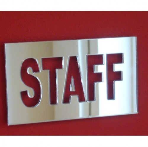Super Cool Creations Staff Sign Mirrors - 60cm x 25cm