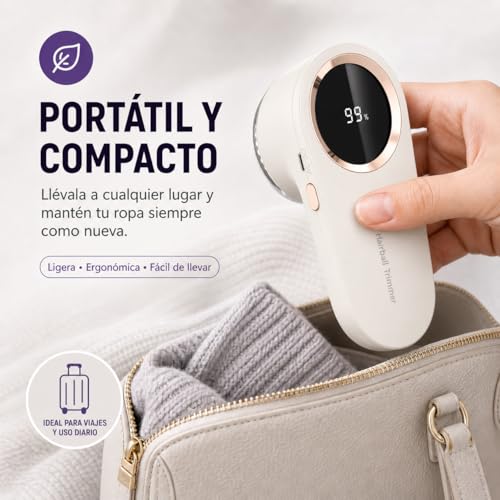 Rechargeable Electric Lint Remover – Lint and Pillar Remover for Clothes, Sofas and Blankets – Portable Machine with USB, Precision Blades