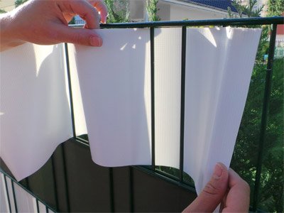 Plantiflex Sichtschutz Rolle 35m Blickdicht PVC Zaunfolie Windschutz für Doppelstabmatten Zaun (Anthrazit) – Bild 5