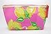Estee Lauder Lilly Pulitzer Vinyl Pink Yellow MakeUp Cosmetic Bag + Pink Comb