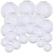 Supla 20 Pack Chinese White Paper Lantern&nbsp;Hanging Paper Lanterns White Round Paper Lanterns 4" 6" 8" 10" 12" White Hanging Lanterns Wedding Party Decorations primary