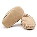 DDLBiz Baby Boys Girls Double Velour Soft Sole Shoe Soft Shoes Flats Shoes (0~6Month/4.3inch, Khaki)