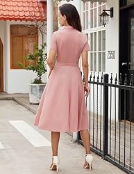 Wedtrend Vintage Dress for Women V-Neck Modest