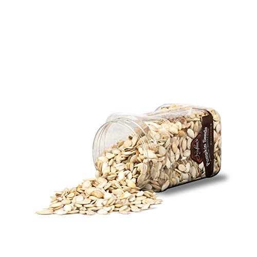 Jaybee's Nuts Pumpkin Seeds In Shell (19 oz) Dry Roasted Salted - Great for Daily Snack Plenty to Share Reusable Jar Kosher Certified