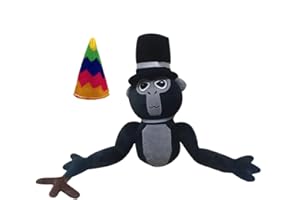 BIBHINN Gorilla Tag Plush Toys Pillow Plush, Monkey Plush Toy, Soft Doll Toys, Stuffed Animals Toy Birthday Gifts for Girls Boys Kids (Black V2)