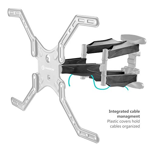 ONKRON TV Mount Wall Bracket Full Motion Articulating Arm for 39 to 65-Inch LED LCD Flat Panel TV Screens Tilt Swivel Black M5L (Renewed)