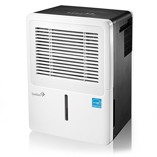 Ivation 30 Pint Energy Star Dehumidifier - for Spaces Up to 2,000 Sq Ft - Includes Programmable Humidistat, Hose Connector, Auto Shutoff/Restart, Casters & Washable Air Filter (30 Pint),White