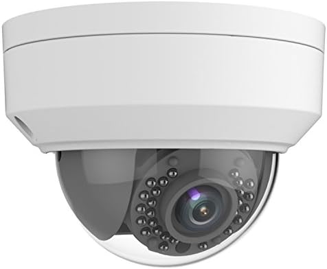 H.265 POE IP Security Camera, Outdoor 4MP WDR Vandal-resistant Network IR Fixed Dome Camera 2.8mm Lens, Video Surveillance Camera with Micro SD Slot, Audio Interface Onvif IP67