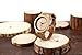 Wonbee Men's Bamboo Wood Watches with Natural Cowhide Leather Strap and Infinity Design,Brown,Packaged in a Box,Bonus 2 Wooden Bracelets