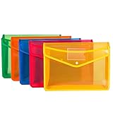 Imanr Premium Poly Envelope with Closure FolderCatcher5pc Mix Colors SetFC SizeTranslucen