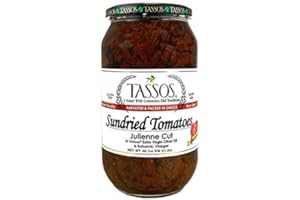 Tassos Sundried Tomatoes Julienne Cut in Extra Virgin Olive Oil 36.7 oz. (Gluten Free)