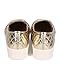 Breckelles DH57 Women Metallic Quilted Round Toe Platform Slip On Sneaker - Gold