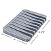 MelonBoat 3 Pack Silicone Shower Soap Dish Set, Soap Saver Holder, Rectangle Concave Grey