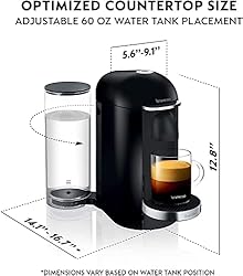 Nespresso VertuoPlus Coffee and Espresso Machine by