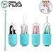 Collapsible Reusable Straws-RUCACIO Folding Drinking Straws Medical-Grade Food-Grade Reusable Drinking Straws Portable Straw with Hard Case Cleaning Brush(1 pack)