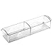 mDesign Plastic Bathroom Medicine Cabinet Organizer - 2-Section Vanity Storage Holder/Container for Cotton Swabs, Makeup, Bathroom Essentials, and Toiletries - 12.25