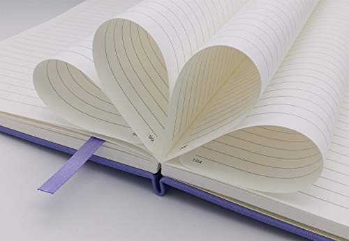YRL-Best-Hardcover-Notebook-with-Pen-Loop-A5-Writing-Journal-57x83-College-RuledLined-192-Numbered-Pages-of-Premium-Thick-Paper-Fine-PU-Leather-Sewn-Bound-Elastic-Band-Inner-Pocket-Red