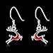 Christmas Gift Reindeer Earring -Silver Hypoallergenic Red Deer Xmas Dangle Earrings for Women Girls Kids Small Cute Christmas Jewelry Drop Earrings, Cute and Fun, Great Gift Package Idea