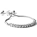 ZSE Strand Bracelet Slider Silver Micro Pave Tennis Bracelet for Women Graduation Gifts