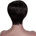 AISI HAIR Pixie Cut Wig Human Hair Short Brazilian Wigs Black 100% Virgin Human Hair Wigs For Women Short Wig Human Hair Glueless Full Wigs Natural Color