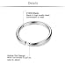 Jstyle 6 Pcs 18-20G 316L Stainless Steel Nose Ring Hoop Cartilage Hoop Septum Piercing 8-10mm
