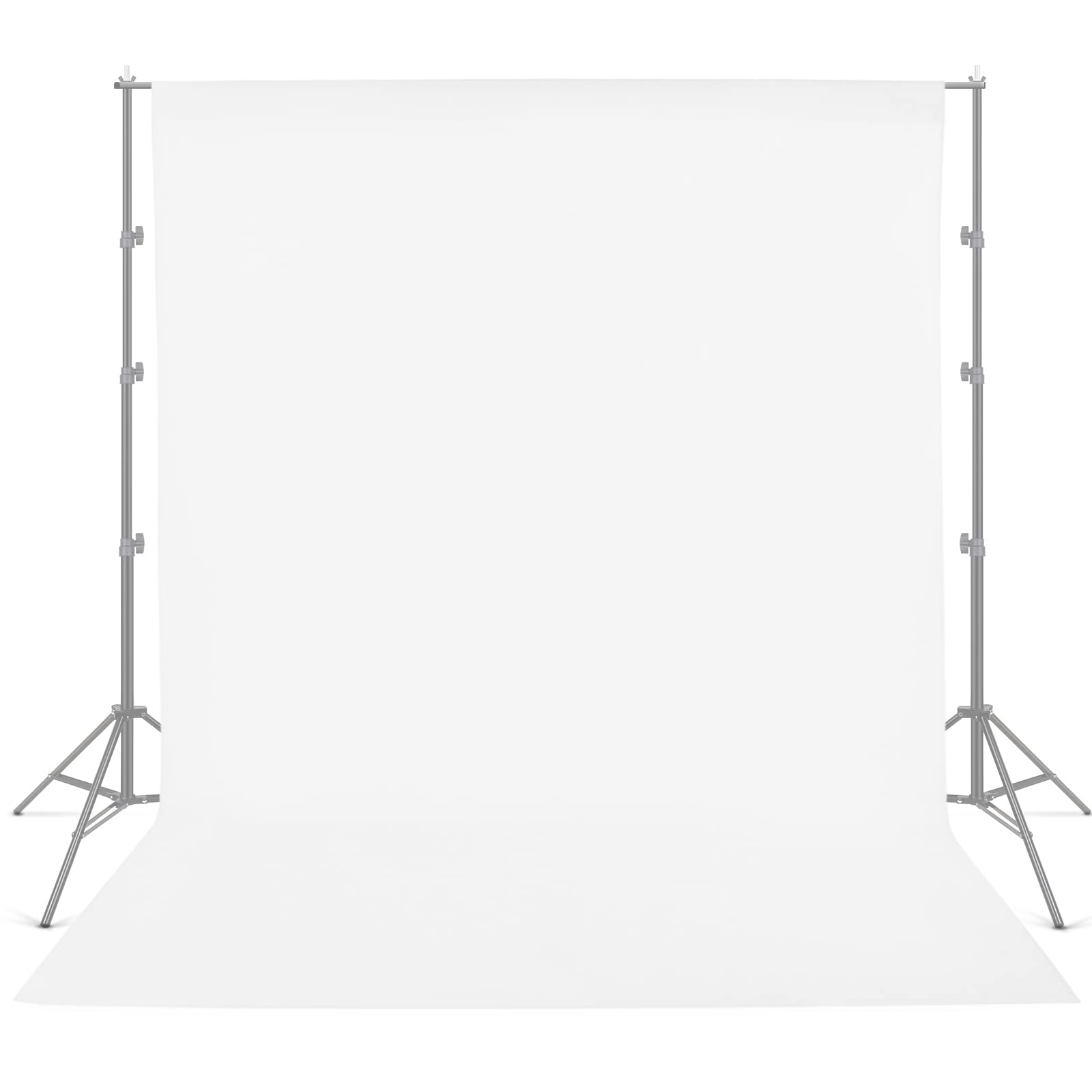 SEDGEWIN White Photography Backdrop, 10x12.7ft Collapsible Photo Background Thick Polyester Photoshoot Chromakey Screen for Studio Live Streaming TikTok YouTube Video(Background Only)