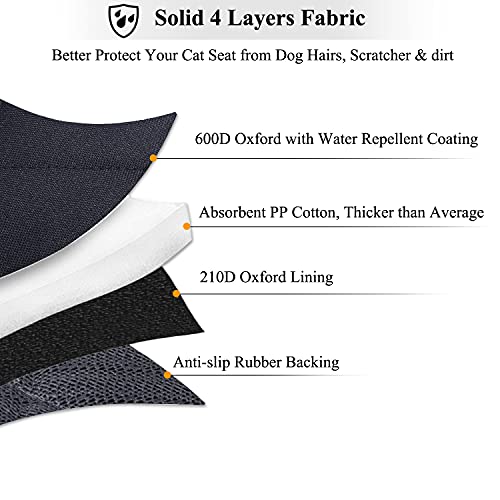 Vivaglory Large Dog Front Seat Cover with NoSkirt Design, 4 Layers