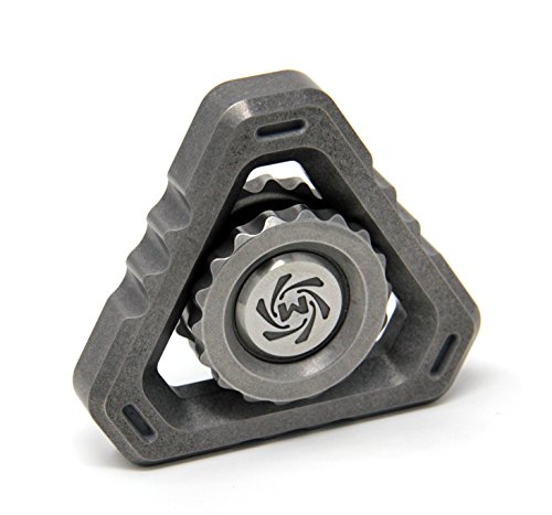 Mechforce - Deltacore Long Fidget Hand Spinner, Stainless Steel, Stonewashed