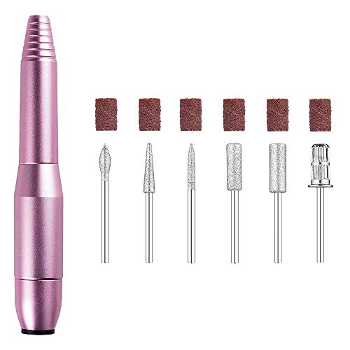 SODIAL Portable Electric Nail Drill Machine Professional 20000 RPM Manicure Pedicure Nail File Drill Kit Set with Sanding Bands for Acrylic Gel Nails US Plug