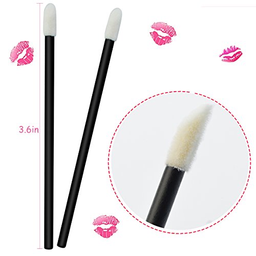 Miayon 100 pcs Disposable Lipbrush Lip Gloss Brush Wands Lipstick Gloss Applicators Makeup Tool
