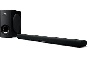 Yamaha SR-B40A Dolby Atmos Sound Bar for TV with Built-in Bluetooth, Wireless Subwoofer, HDMI Capable, HDMI ARC, Optical Inpu