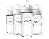 Philips Avent Natural Baby Bottle, Clear, 11oz, 4pk, SCF016/47