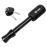 Tyger Solid Black Hitch Pin Lock with Key fits 5/8inch Pin Holes on 2inch Hitch Receiver | Load Rating 12,000 Lbs Hitch Lock