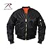 Rothco Kids Ma-1 Flight Jacket-Black, Medium